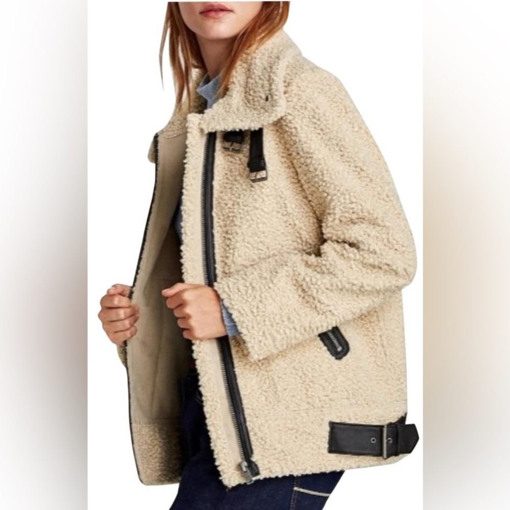 ❌SOLD❌Zara | Teddy And Faux Leather Zipper Jacket - Picture 11 of 13